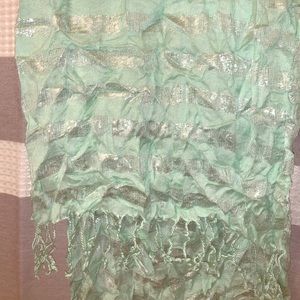 Teal & Silver Scarf